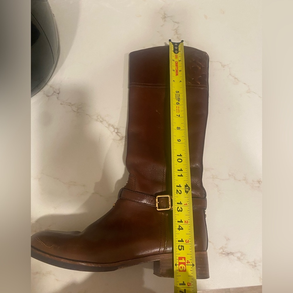 Tory Burch Brown Leather Riding Boots - Picture 9 of 16